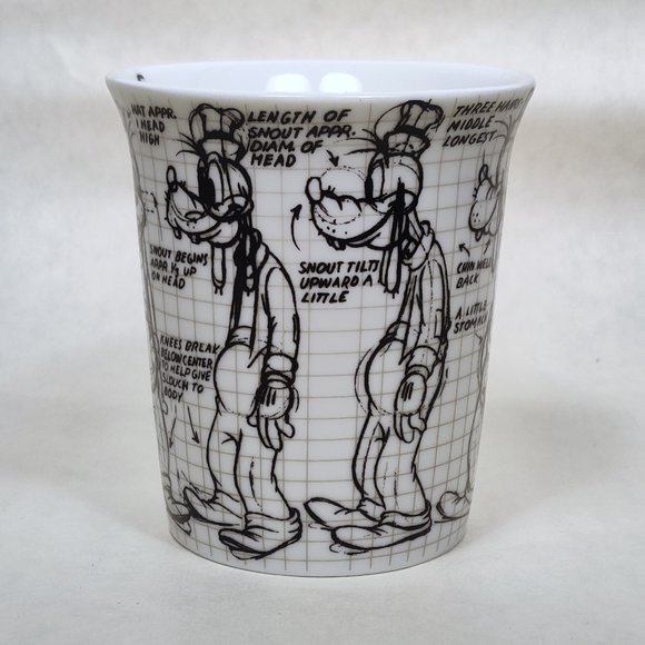 Disney Goofy Mug Character Animation Design Sketchbook Ceramic Coffee 12 oz - Picture 3 of 9